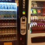 Vending machines are stocked with healthier food and beverages.