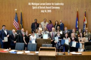 ULI Michigan's Larson Center for Leadership received a Spirit of Detroit Award from the city of Detroit. 