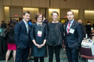 Ellen Dunham-Jones (right center) with ULI Toronto Chair Rob Spanier (far right) and ULI Toronto Executive Director Richard Joy (far left)