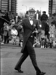 Hudnut was a charismatic leader with a common touch. He would often dress as a leprechaun for the St. Patrick's Day Parade in Indianapolis. "You've got to have a bit of a ham in you," he says of being mayor. 