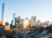 DALLAS, TX - FEBRUARY 10: A view of downtown Dallas, TX, on Wednesday, February 10, 2016.
