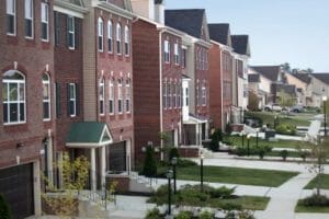 Townhomes at St. Charles, a greenfield value suburb in Waldorf, Maryland. 