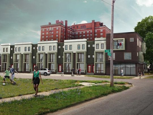 The Coe at West Village, a 12 unit mixed-use / mixed-income development with 1,200 square feet of retail, is the first new development financed by a $30 million fund designed to drive "inclusive economic growth" in Detroit's neighborhoods.
