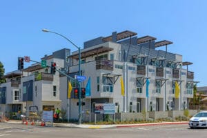 The Guild, in San Diego's Golden Hill neighborhood, includes 15 for-sale townhomes that address the "missing middle" pricing cohort. Individual units include garages, home offices and open floor plans to complement extensive outdoor areas.