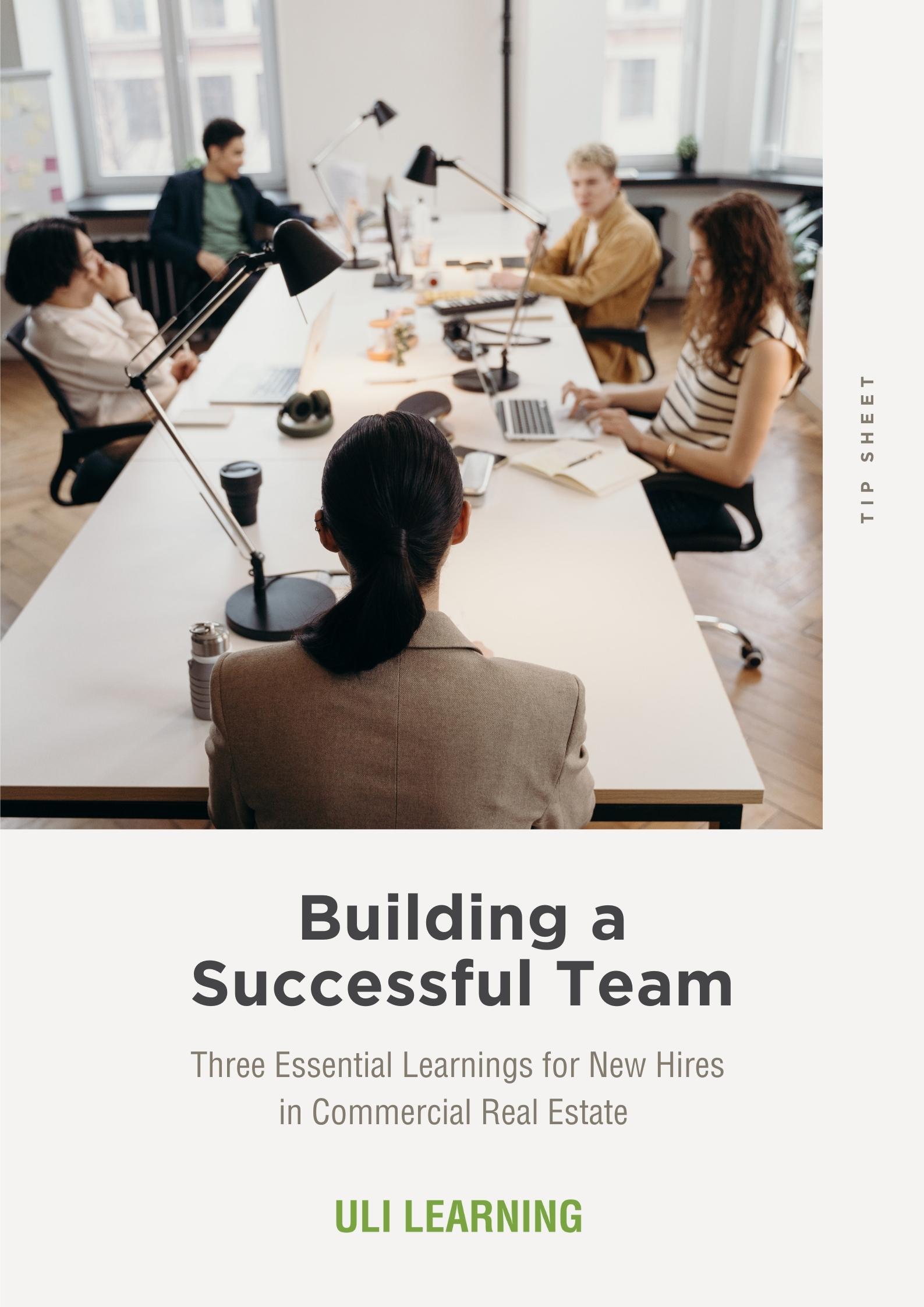 PDF guide to launching a successful team in commercial real estate